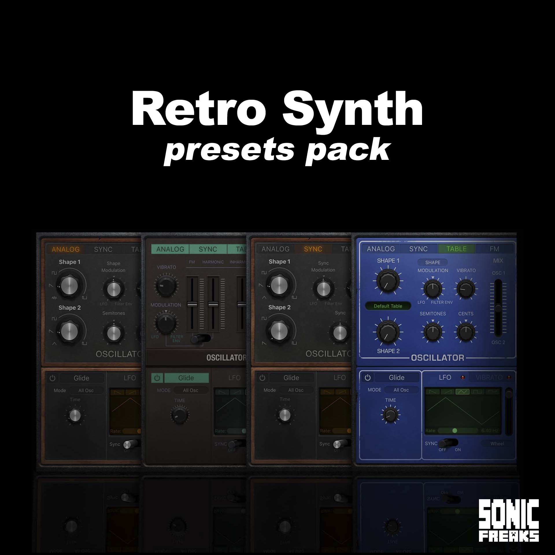 SONIC FREAKS Retro Synth Presets Pack For Retro Synth Logic Pro X